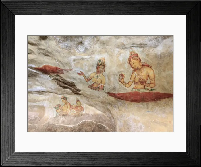 Framed Print : Sri Lanka, Sigiriya (Unesco Site), Sigiriya Rock Fortress, Detail of 5th Century Frescoes Framed Print : Sri Lanka, Sigiriya (Unesco Site), Sigiriya Rock Fortress, Detail of 5th Century Frescoes