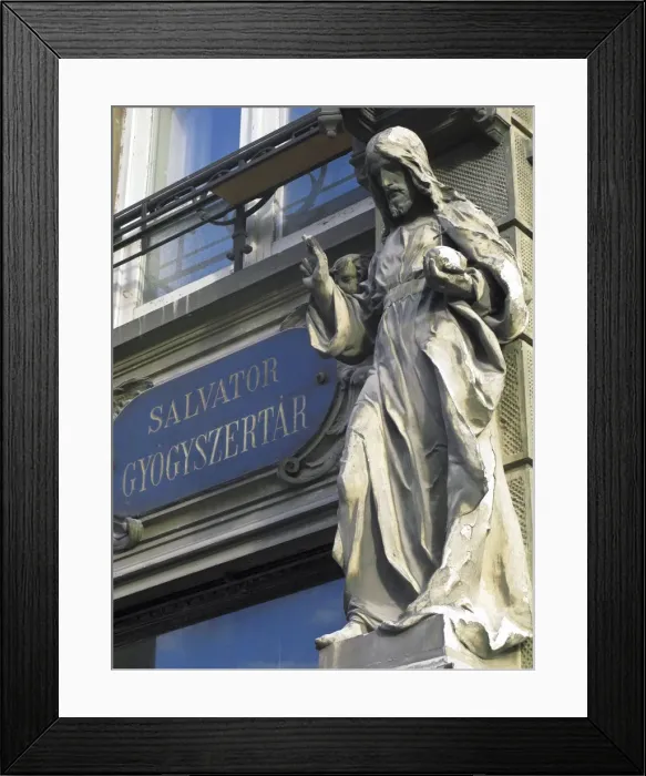 Framed Print : Christ Sculpture on Baroque Apothecarys Shop Wall, Bratislava, Slovenia Framed Print : Christ Sculpture on Baroque Apothecarys Shop Wall, Bratislava, Slovenia
