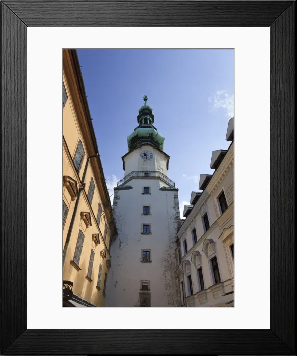 Framed Print : Slovakia, Bratislava, Old Town, St. Michaels Gate and Tower Framed Print : Slovakia, Bratislava, Old Town, St. Michaels Gate and Tower