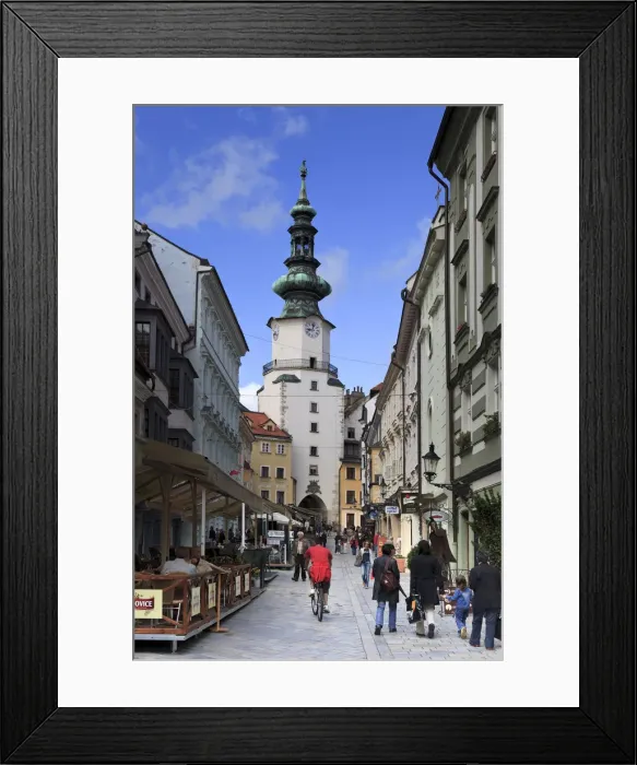 Framed Print : Slovakia, Bratislava, Old Town, St. Michaels Gate and Tower Framed Print : Slovakia, Bratislava, Old Town, St. Michaels Gate and Tower