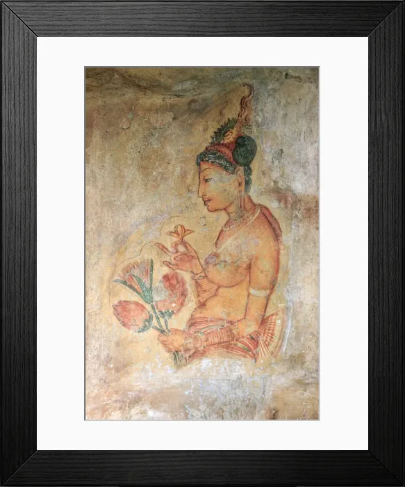 Framed Print : Sri Lanka, Sigiriya (Unesco Site), Sigiriya Rock Fortress, Detail of 5th Century Frescoes Framed Print : Sri Lanka, Sigiriya (Unesco Site), Sigiriya Rock Fortress, Detail of 5th Century Frescoes