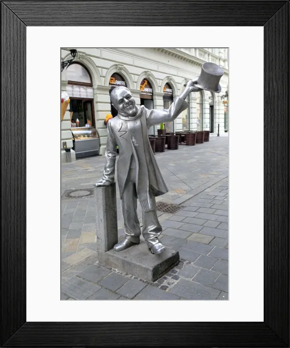 Framed Print : Statue of Cavalier Schoner Naci, Bratislava, Slovakia Framed Print : Statue of Cavalier Schoner Naci, Bratislava, Slovakia