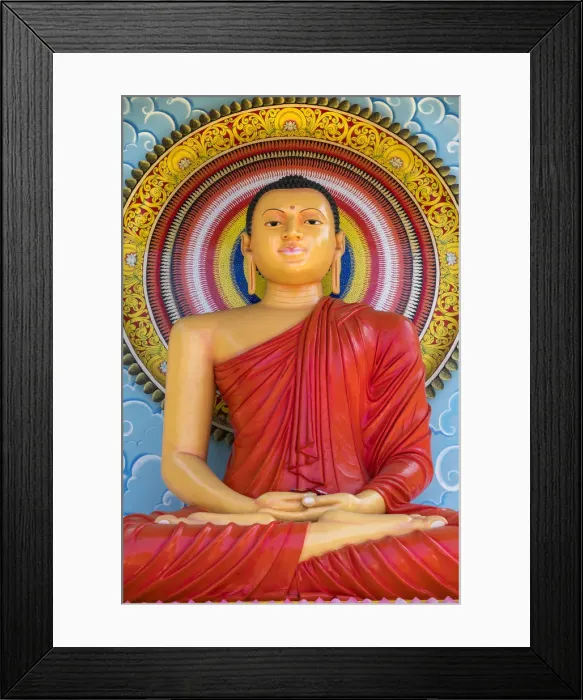 Framed Print : Colourful Buddha Statue, Mirrisa, South Coast, Sri Lanka Framed Print : Colourful Buddha Statue, Mirrisa, South Coast, Sri Lanka