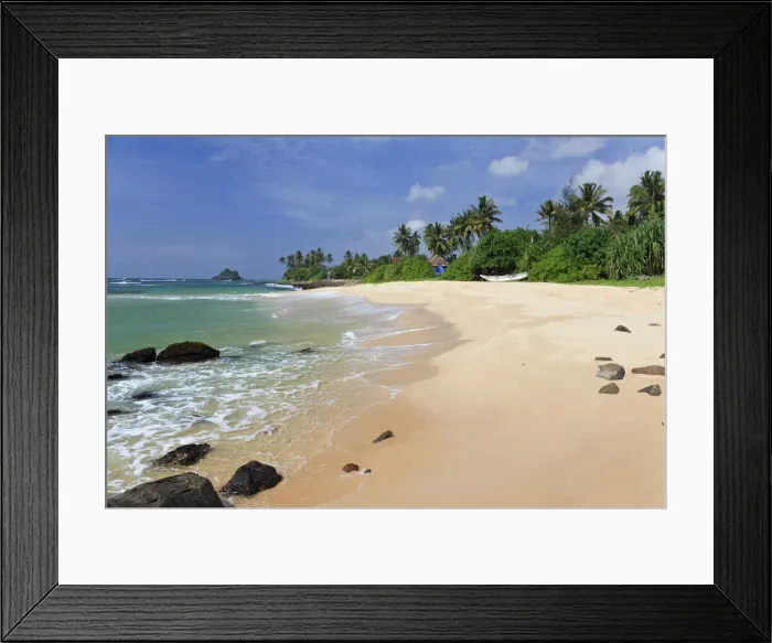 Framed Print : Sri Lanka, South Coast, Ahangama, Beach