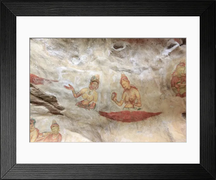 Framed Print : Sri Lanka, Sigiriya (Unesco Site), Sigiriya Rock Fortress, Detail of 5th Century Frescoes Framed Print : Sri Lanka, Sigiriya (Unesco Site), Sigiriya Rock Fortress, Detail of 5th Century Frescoes
