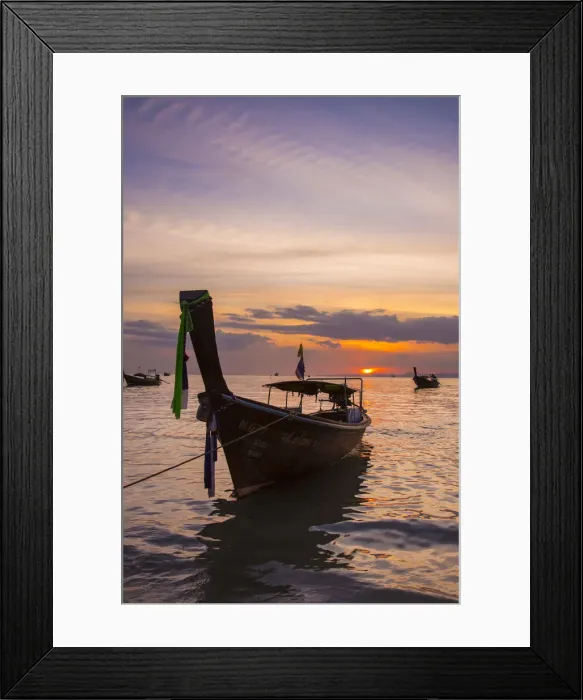 Framed Print : Longtail boats on West Railay beach, Railay Peninsula, Krabi Province, Thailand Framed Print : Longtail boats on West Railay beach, Railay Peninsula, Krabi Province, Thailand