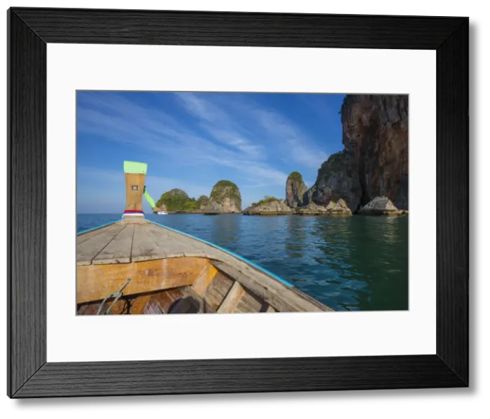 Framed Print : Railay Peninsula, Phang Nga Bay, Krabi Province, Thailand