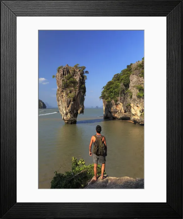 Framed Print : Thailand, Krabi Province, Ao Phang-Nga (Phang-Nga Bay), James Bond Island (Ko Khao Framed Print : Thailand, Krabi Province, Ao Phang-Nga (Phang-Nga Bay), James Bond Island (Ko Khao