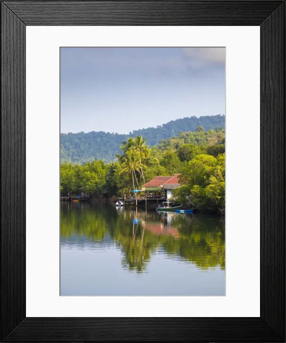 Framed Print : Small river on the island of Ko Kut, nr. Ko Chang, Thailand
