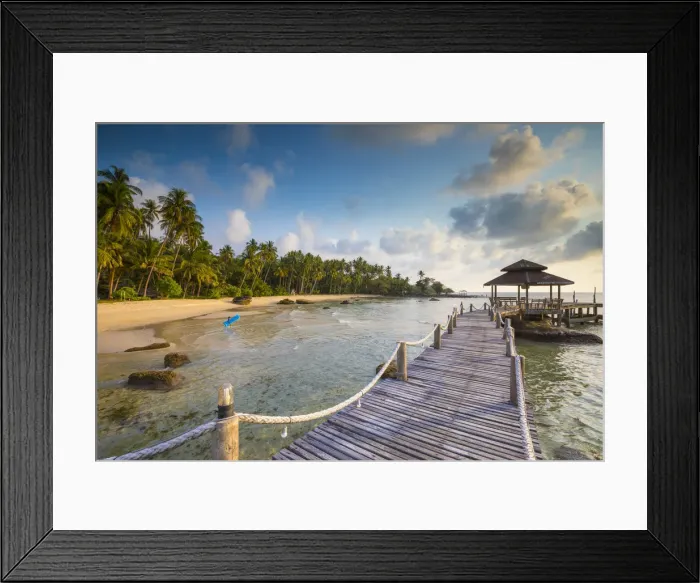 Framed Print : Tropical beach on an Island nr Ko Chang, Thailand Framed Print : Tropical beach on an Island nr Ko Chang, Thailand