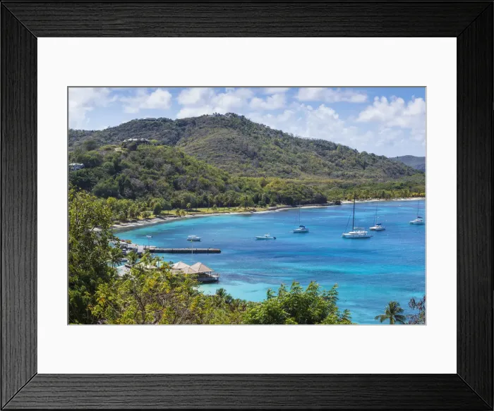 Framed Print : St Vincent and The Grenadines, Mustique, View of Brittania Bay Framed Print : St Vincent and The Grenadines, Mustique, View of Brittania Bay
