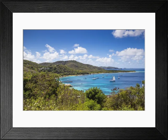 Framed Print : St Vincent and The Grenadines, Mustique, View of Brittania Bay Framed Print : St Vincent and The Grenadines, Mustique, View of Brittania Bay