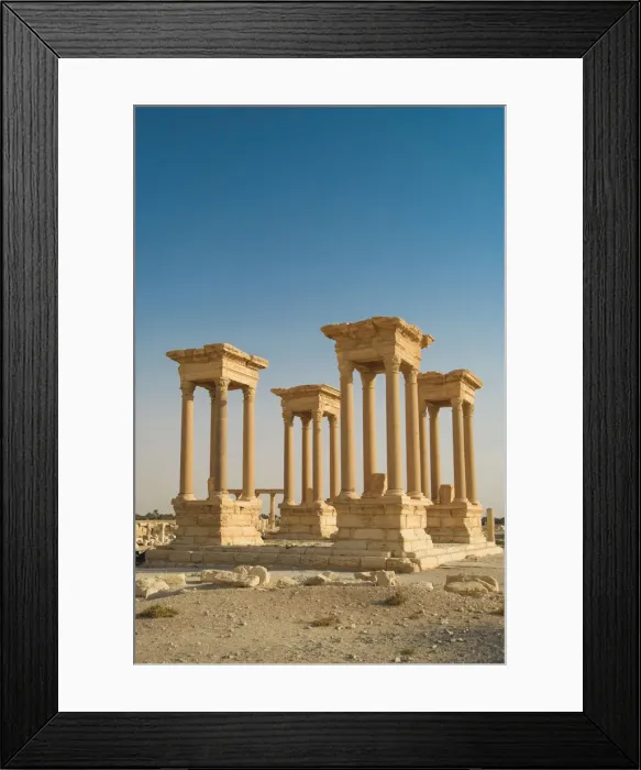 Framed Print : Syria, Palmyra Ruins (UNESCO Site), Tetrapylon