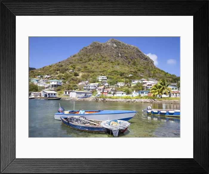 Framed Print : St Vincent and The Grenadines, Union Island, Ashton, Fishing boat Framed Print : St Vincent and The Grenadines, Union Island, Ashton, Fishing boat