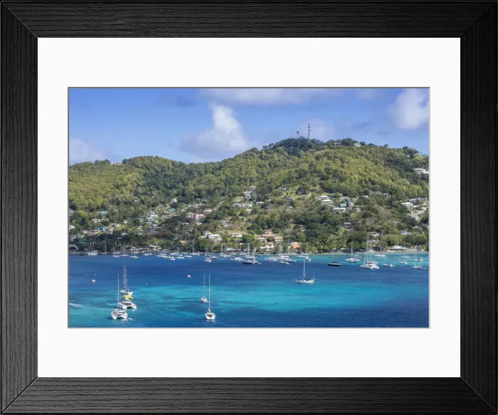 Framed Print : St Vincent and The Grenadines, Bequia, View of Admiralty Bay Framed Print : St Vincent and The Grenadines, Bequia, View of Admiralty Bay