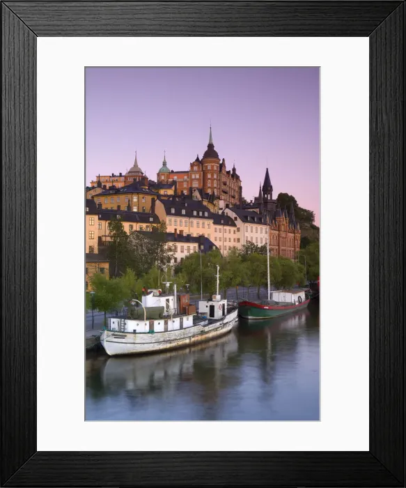 Framed Print : Soder Malarstrand at Dawn, Stockholm, Sweden Framed Print : Soder Malarstrand at Dawn, Stockholm, Sweden