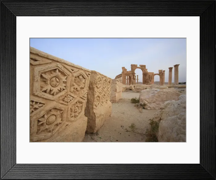 Framed Print : Syria, Palmyra ruins (UNESCO Site), Great Colonnade and Monumental Arch Framed Print : Syria, Palmyra ruins (UNESCO Site), Great Colonnade and Monumental Arch