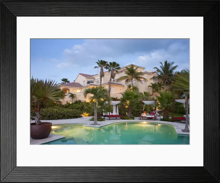Framed Print : Swimming Pool, Grace Bay Club, Providenciales, Turks and Caicos