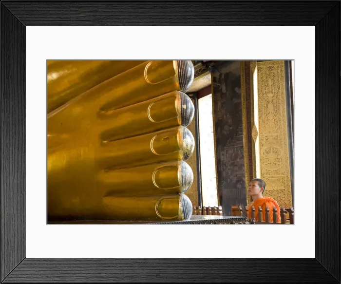 Framed Print : Thailand, Bangkok, Wat Pho, Reclining Buddha Framed Print : Thailand, Bangkok, Wat Pho, Reclining Buddha