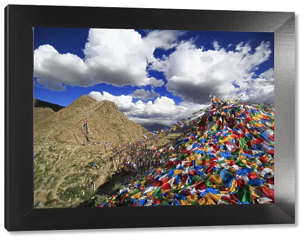 View from Yumbu Lakhang (Yungbulakang Palace), Lhoka (Shannan) Prefecture, Tibet, China