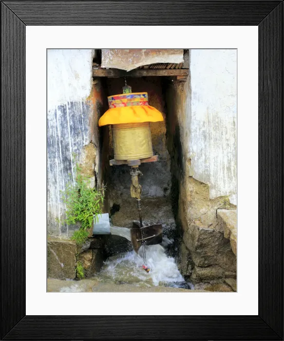 Framed Print : Prayer wheel moved by water, Drepung monastery, Mount Gephel, Lhasa Prefecture, Tibet Framed Print : Prayer wheel moved by water, Drepung monastery, Mount Gephel, Lhasa Prefecture, Tibet