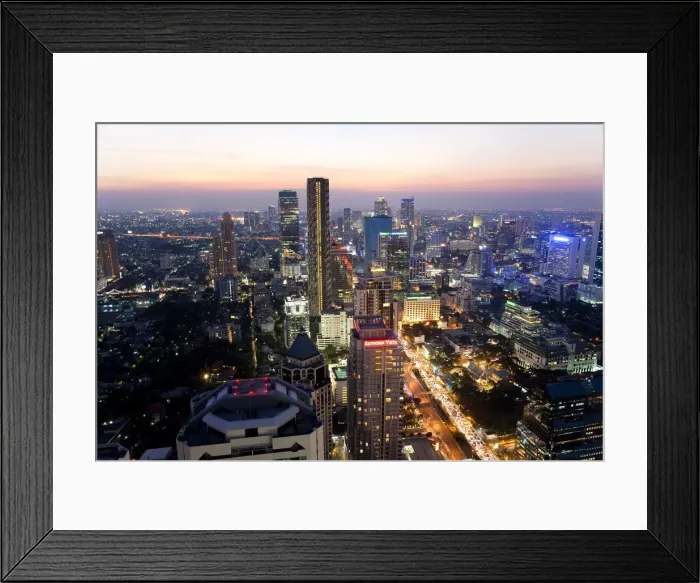 Framed Print : View over central Bangkok, Thailand Framed Print : View over central Bangkok, Thailand
