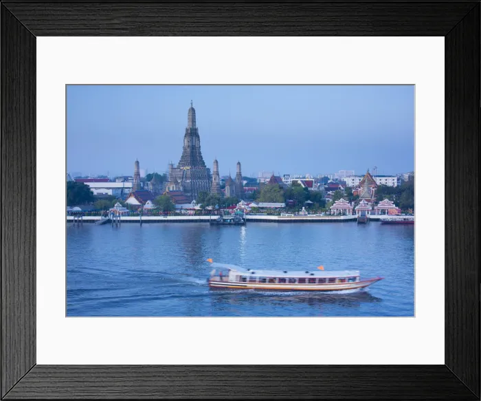 Framed Print : Temple of Dawn (Wat Arun) and Bangkok, Thailand Framed Print : Temple of Dawn (Wat Arun) and Bangkok, Thailand