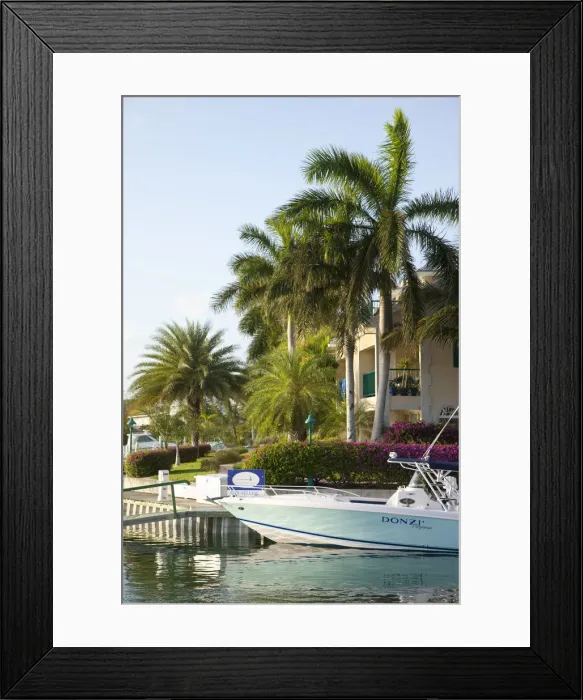 Framed Print : Turtle Cove Marina, Providenciales, Turks and Caicos