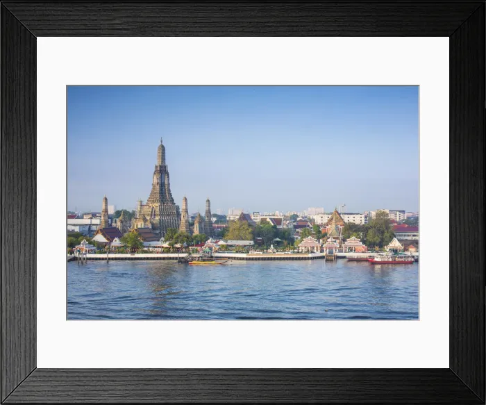 Framed Print : Temple of Dawn (Wat Arun) and Bangkok, Thailand Framed Print : Temple of Dawn (Wat Arun) and Bangkok, Thailand