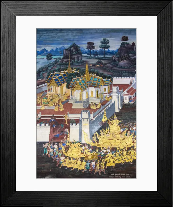 Framed Print : Wat Phra Kaew (Temple of the Emerald Buddha), Bangkok, Thailandwall Framed Print : Wat Phra Kaew (Temple of the Emerald Buddha), Bangkok, Thailandwall