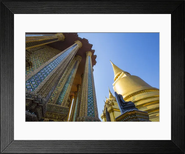 Framed Print : Phra Mondop (the library) and Phra Sri Rattana Chedi, Wat Phra Kaew (Temple of Framed Print : Phra Mondop (the library) and Phra Sri Rattana Chedi, Wat Phra Kaew (Temple of