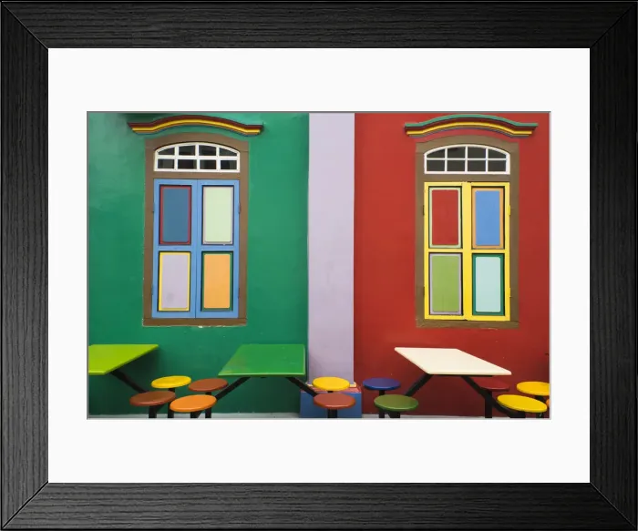 Framed Print : Singapore, Little India, Heritage Villa, former home of Tan Teng Niah