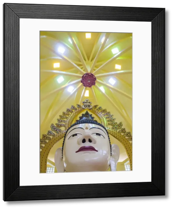 Framed Print : Singapore, Little India, Buddha Gaya Temple, very large Buddha statue Framed Print : Singapore, Little India, Buddha Gaya Temple, very large Buddha statue