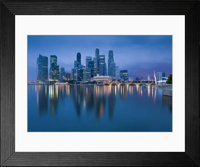 Framed Print : Asia, Singapore, Singapore Skyline and Financial district under gathering storm clouds Framed Print : Asia, Singapore, Singapore Skyline and Financial district under gathering storm clouds