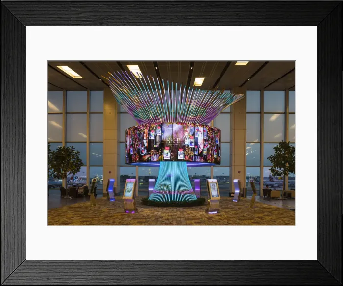 Framed Print : Singapore, Changi, Singapore Changi International Airport, Digital Destiny Tree Framed Print : Singapore, Changi, Singapore Changi International Airport, Digital Destiny Tree