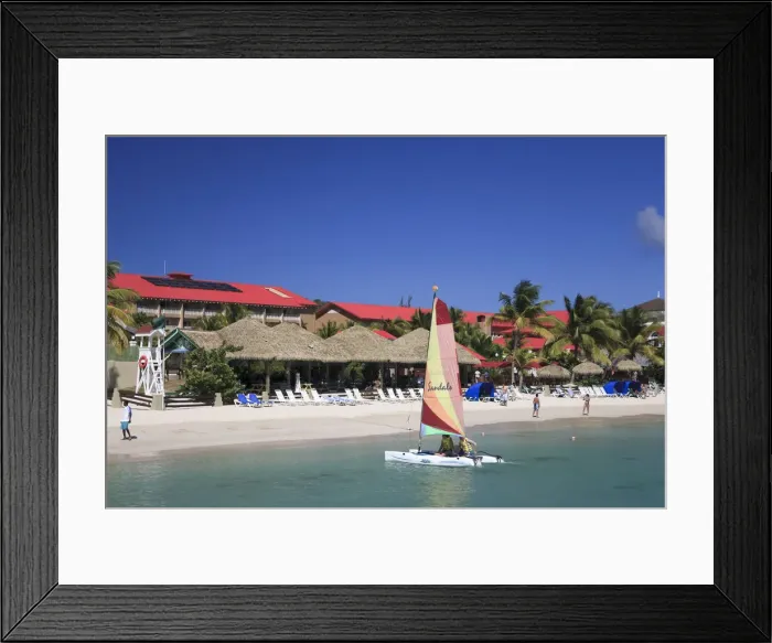 Framed Print : Caribbean, St Lucia, Rodney Bay, Sandals Beach Resort Framed Print : Caribbean, St Lucia, Rodney Bay, Sandals Beach Resort