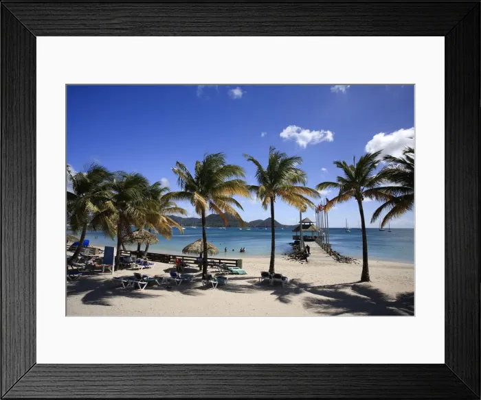 Framed Print : Caribbean, St Lucia, Rodney Bay, Sandals Beach Resort Framed Print : Caribbean, St Lucia, Rodney Bay, Sandals Beach Resort