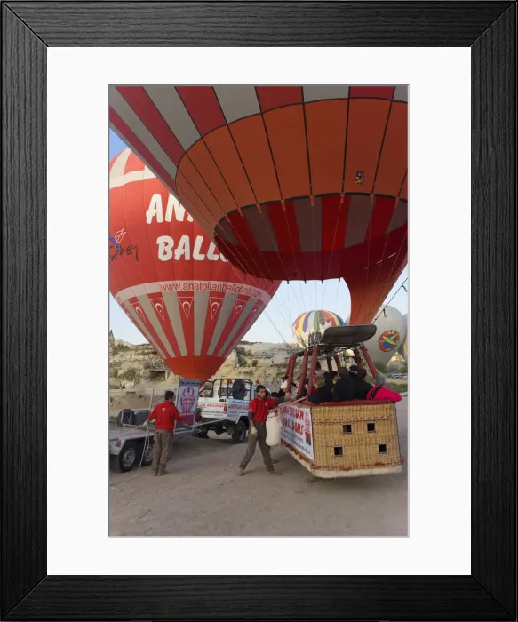 Framed Print : Hot Air Balloon being inflated for take off, near Goreme, Cappadocia, Anatolia, Turkey Framed Print : Hot Air Balloon being inflated for take off, near Goreme, Cappadocia, Anatolia, Turkey