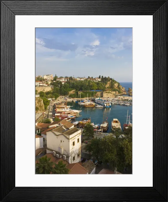 Framed Print : Marina and Roman Harbour, Kaleici, Antalya, Anatolia, Turkey