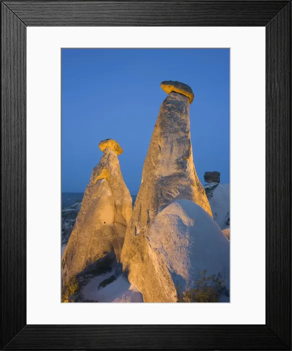 Framed Print : Fairy chimneys known as The Three Beauties, near Goreme, Cappadocia, Turkey Framed Print : Fairy chimneys known as The Three Beauties, near Goreme, Cappadocia, Turkey