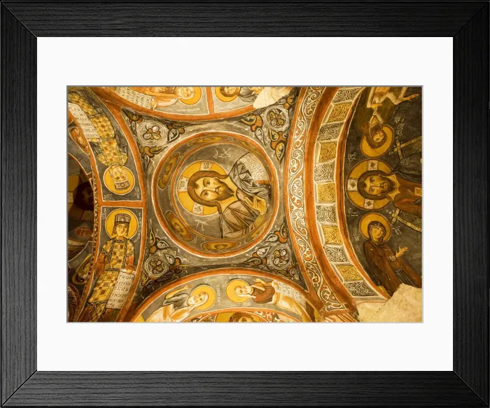 Framed Print : Frescoes, rock-cut Byzantine Karanlik Kilise (Dark Church), Goreme Open Air Museum Framed Print : Frescoes, rock-cut Byzantine Karanlik Kilise (Dark Church), Goreme Open Air Museum