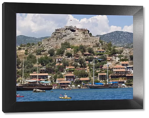 Turkey, Mediterranean Coast, Antalya Province, Kalekoy, Crusader fortress