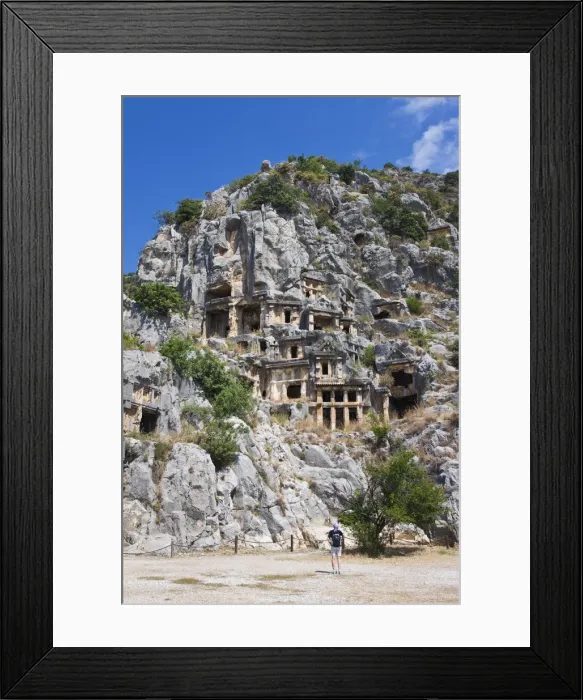 Framed Print : Ancient Lycian rock tombs, Myra, near Kale, Mediterranean Coast, Turkey Framed Print : Ancient Lycian rock tombs, Myra, near Kale, Mediterranean Coast, Turkey