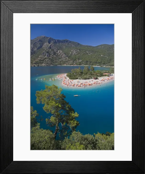 Framed Print : Blue Lagoon and Belcekiz beach, Oludeniz, near Fethiye, Mediterranean Coast, Turkey