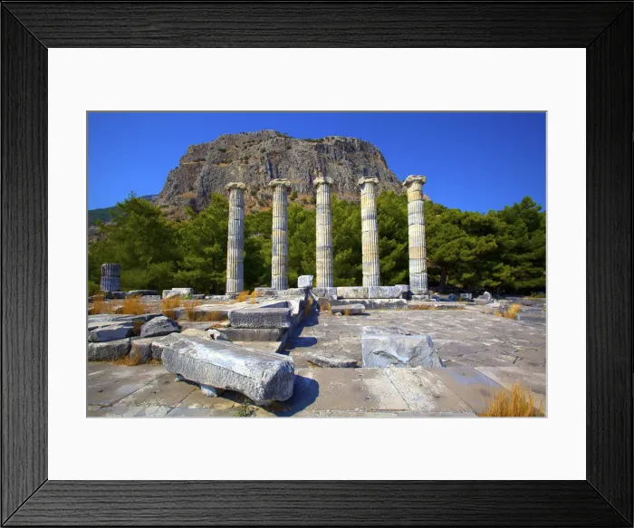 Framed Print : Temple of Athena, Ancient City of Priene, Turkey