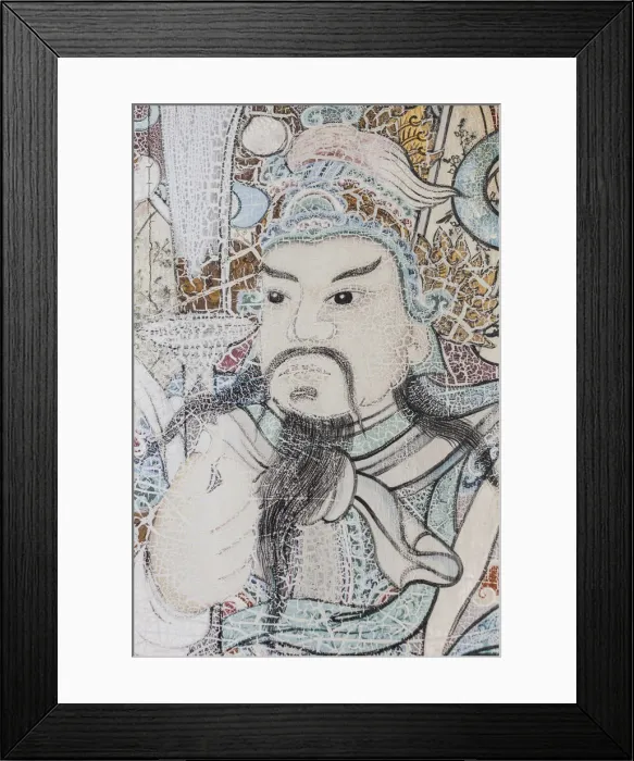 Framed Print : Thailand, Bangkok, Ko Ratanakosin Area, Wat Pho, wall painting of Thai warrior Framed Print : Thailand, Bangkok, Ko Ratanakosin Area, Wat Pho, wall painting of Thai warrior