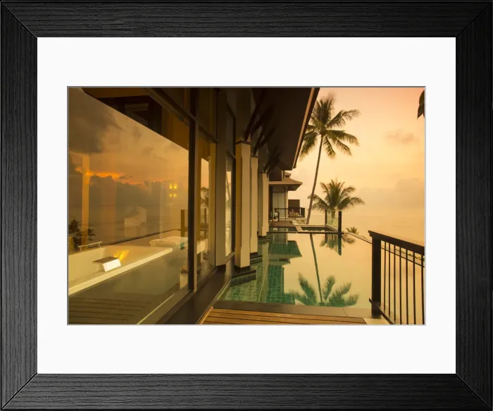 Framed Print : Pool villa at the Banyan Tree resort, Koh Samui, Thailand Framed Print : Pool villa at the Banyan Tree resort, Koh Samui, Thailand