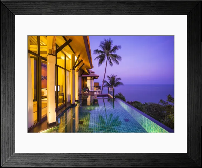 Framed Print : Pool villa at the Banyan Tree resort, Koh Samui, Thailand