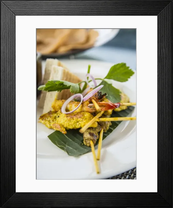Framed Print : Thai Satay, Koh Samui, Thailand Framed Print : Thai Satay, Koh Samui, Thailand