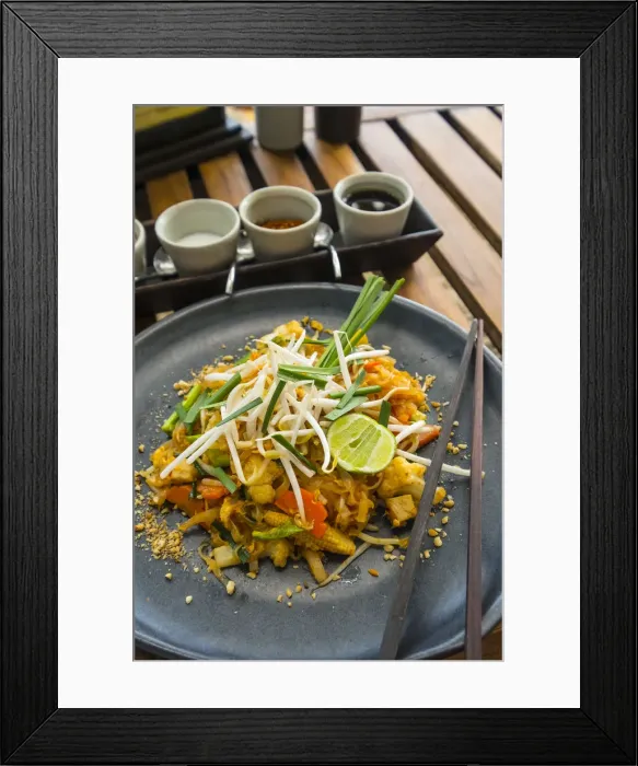 Framed Print : Phad Thai dish, Railay Peninsula, Krabi Province, Thailand Framed Print : Phad Thai dish, Railay Peninsula, Krabi Province, Thailand